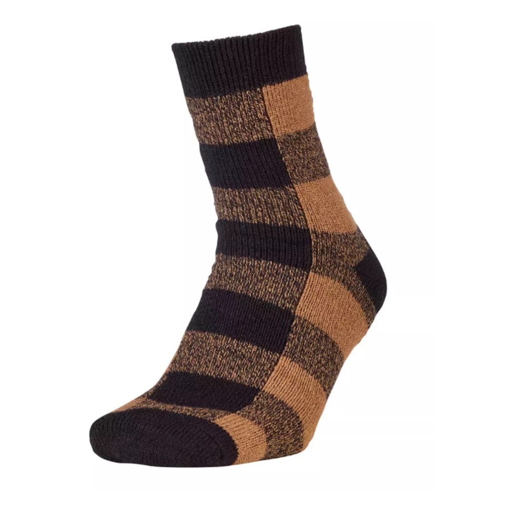 Northeast Outfitters Cozy Cabin Men's Buff Check Socks Aloe Infused, L